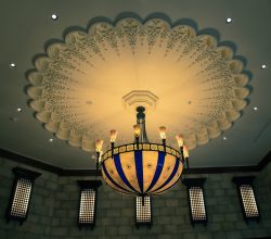 Photo Rice paper pleated lantern chandelier