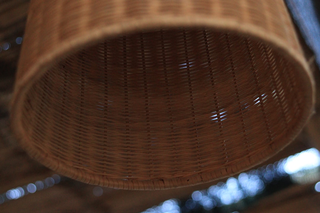 Photo Rattan floor lamp
