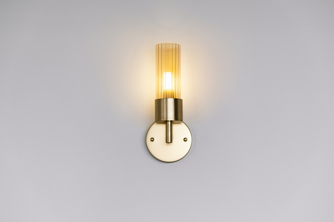 Photo fluted glass wall sconce